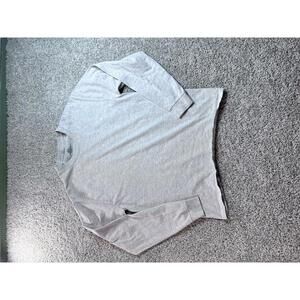 Light Gray Long Sleeve Cotton T-Shirt Medium